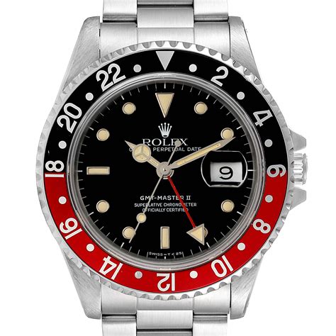 rolex gmt-master 2 black|rolex black and red bezel.